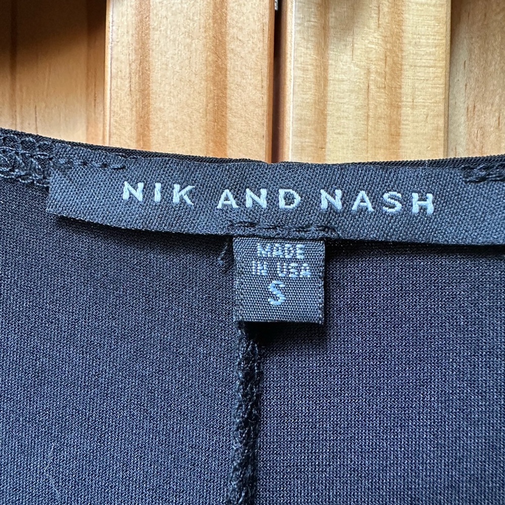 Nik and Nash Black Dress with Pearl Sleeves - Picture 4 of 5